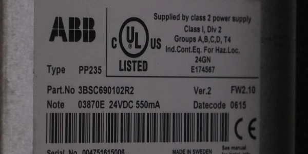 ABB PP235 3BSC690102R2 ABB PP235 3BSC690102R2